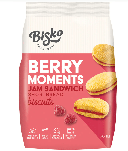 Berry Moments Jam Sandwich Shortbread Biscuits