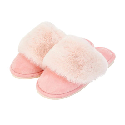 Cosy Luxe Pom Pom Slippers - Blush Pink