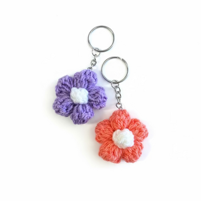 Crochet Flower Keyring