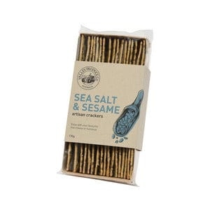 Flatbread Sea Salt & Sesame Artisan Crackers