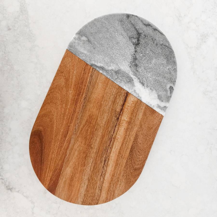 Grey Marble Timber Cheese Board