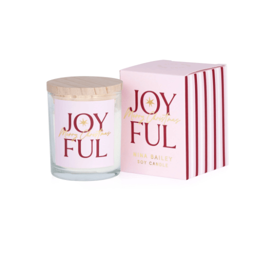 Joyful Christmas Candle – Blackberry & Vanilla Spritz