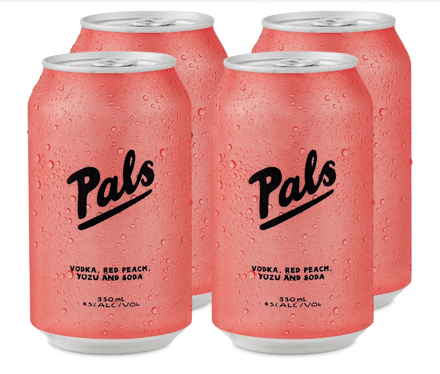 Pals Vodka Red Peach Yuzu & Soda  - 4 Pack