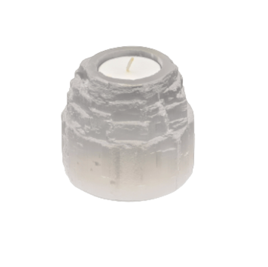 Selenite Crystal Tea Light Holder