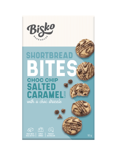 Shortbread Bites - Choc Chip Salted Caramel